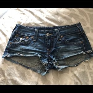 True Religion Distressed Shorts